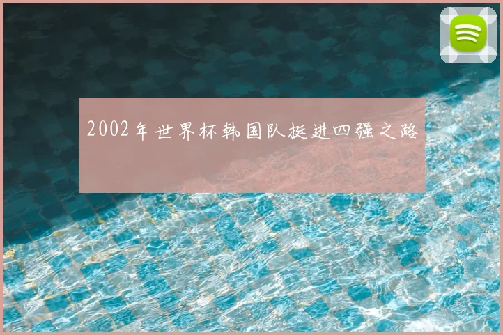 2002年世界杯韩国队挺进四强之路